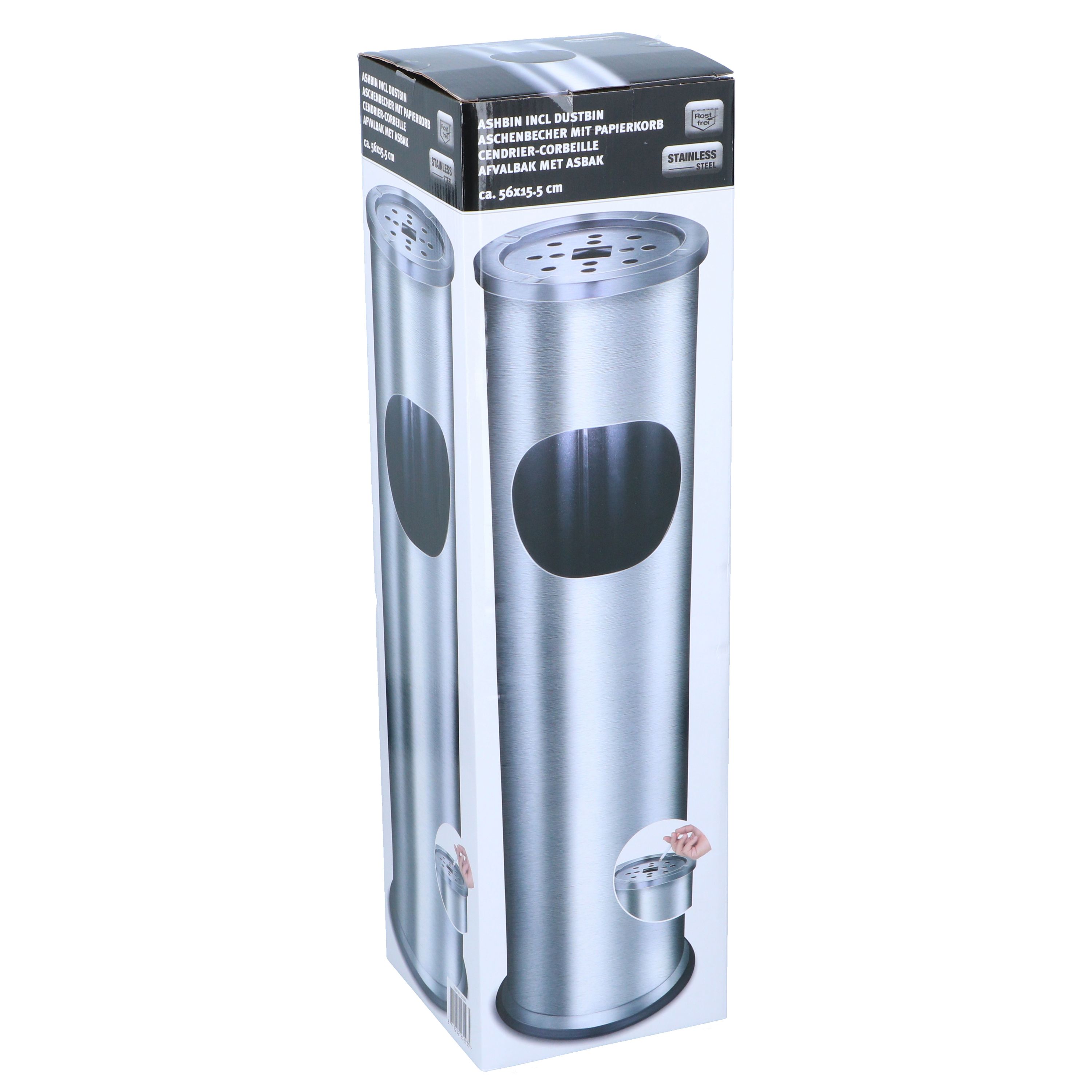 Abfalleimer mit Aschenbecher 8L