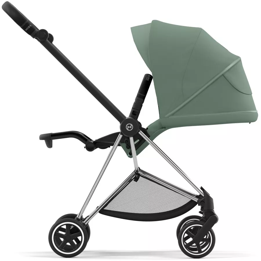 cybex PLATINUM Kombikinderwagen New Mios Chrome Black Leaf Green