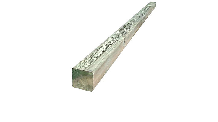Poteau en bois vert carré L.7 x l.7 x H.200 cm
