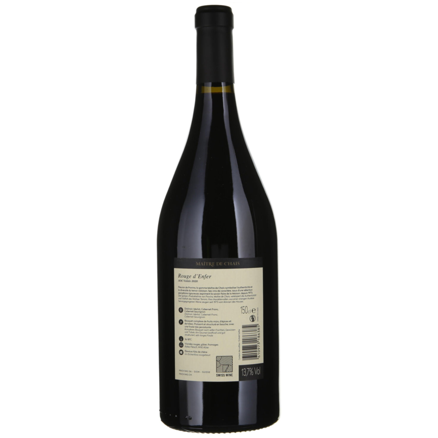 Magnum Valais AOC Rouge d'Enfer Maître de Chais Provins -150cl