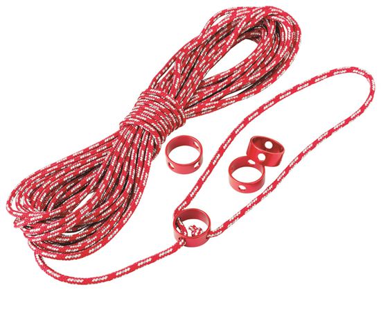 Abspannleine reflektierend, 15m  rot