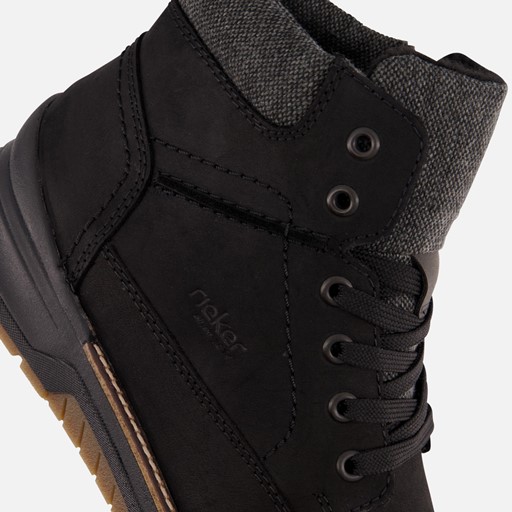 Rieker Veterboots zwart Synthetisch