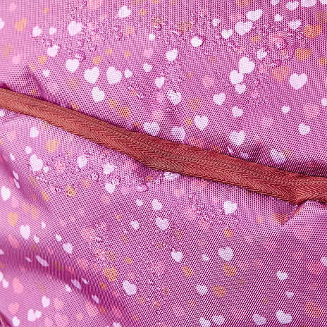 Danpen skoletaske - pink med hjerter
