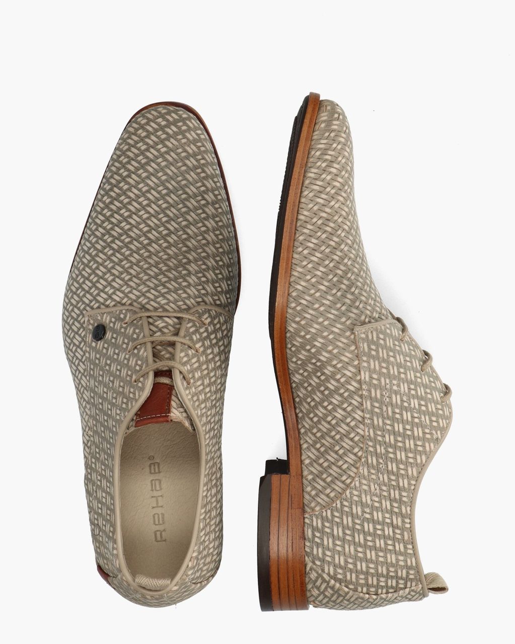 Rehab Greg Braid Beige Heren Veterschoenen
