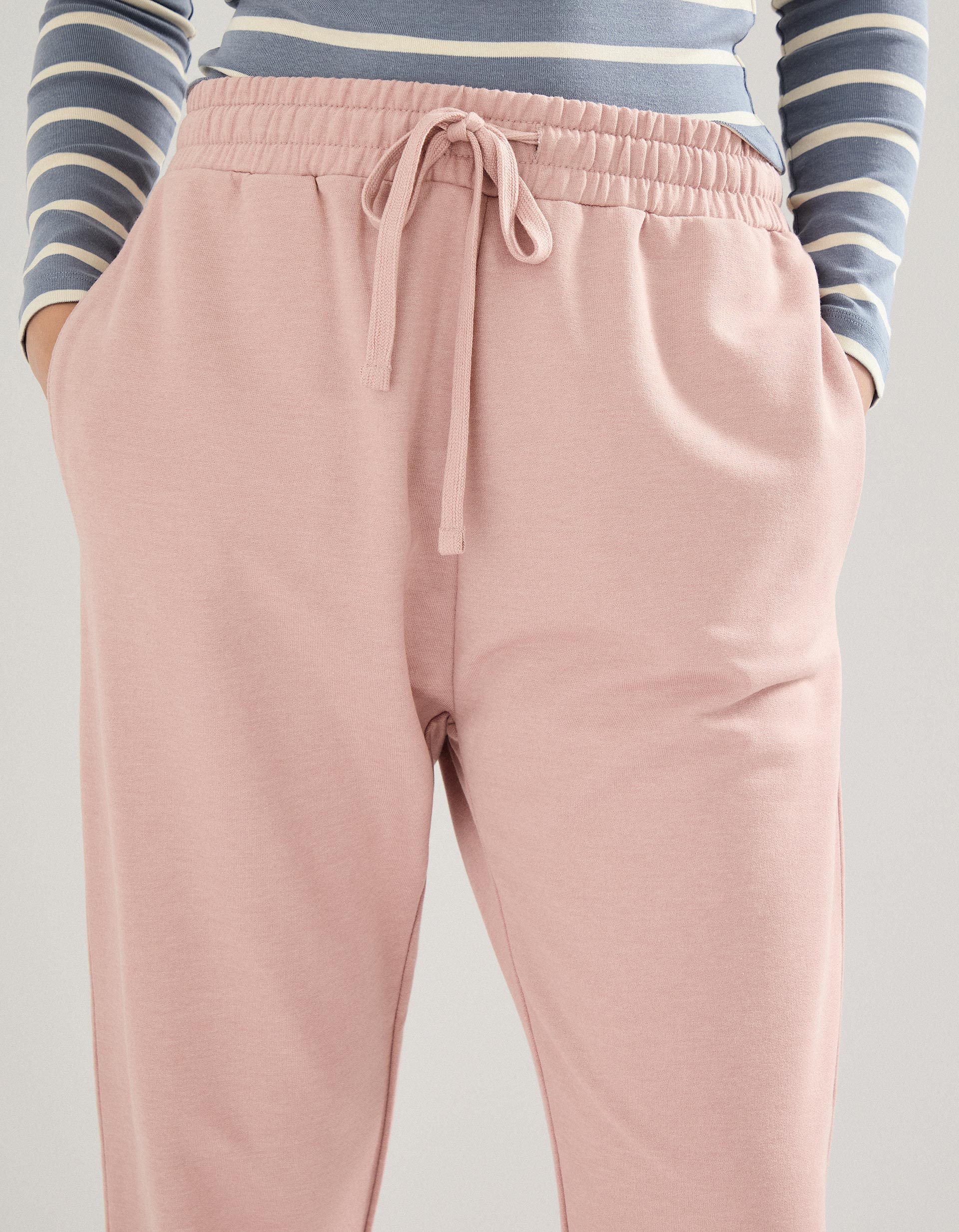 Calças Joggers, Mulher, Rosa Claro
