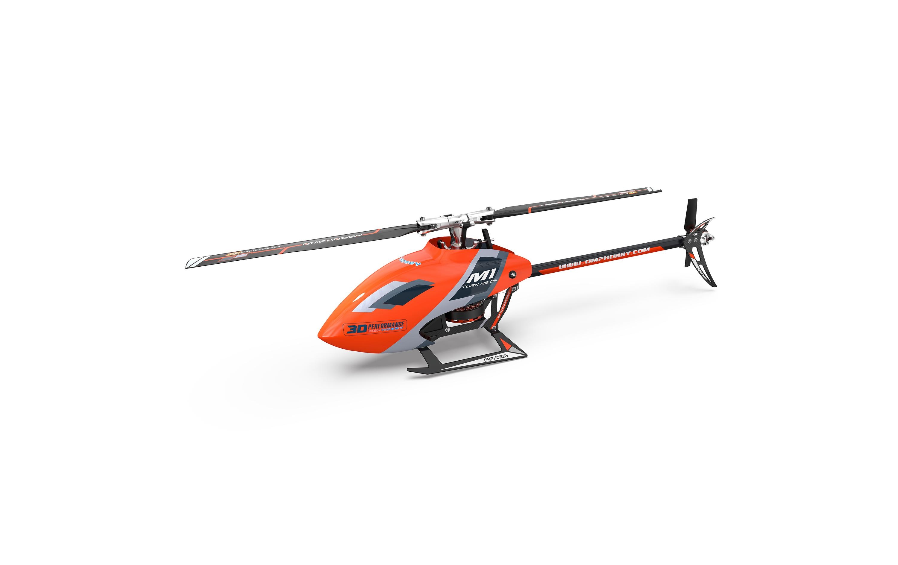Helikopter M1 EVO Flybarless, 3D, Orange BNF<br>OMP M1 Evo – Vollwertiger 3D Heli im Mini Format mit nur 290 mm Rotordurchmesser