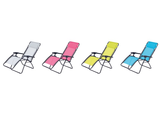 O'COLORS - Chaise longue Fauteuil relax multi positions - rose
