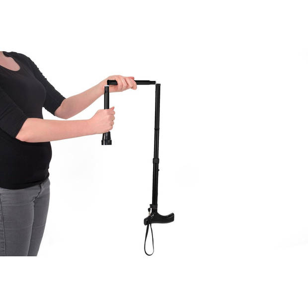 Vitility wandelstok opvouwbaar - zwart