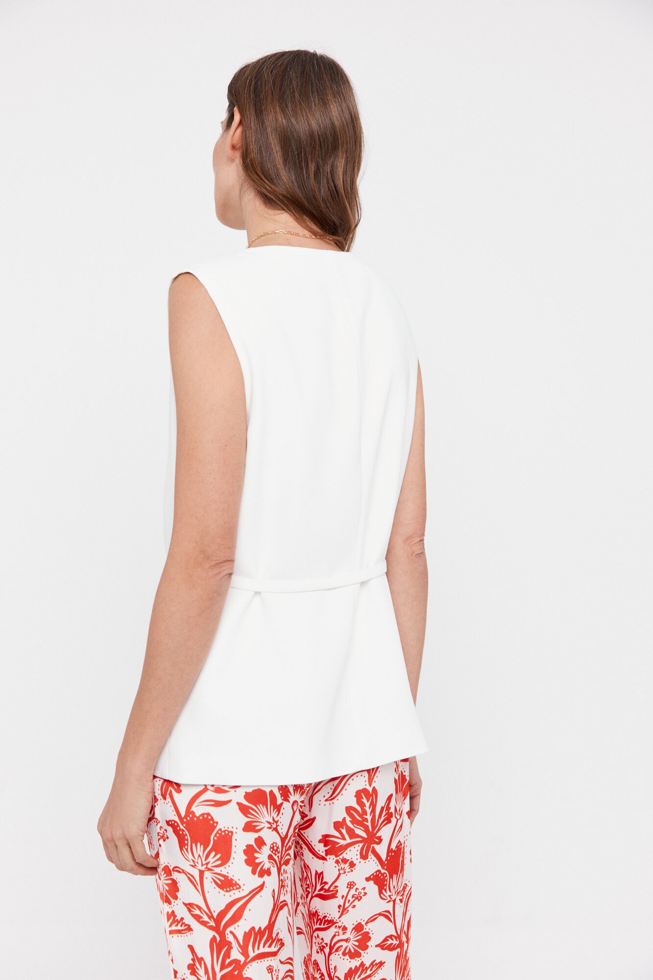 Chaleco corte slim - Branco