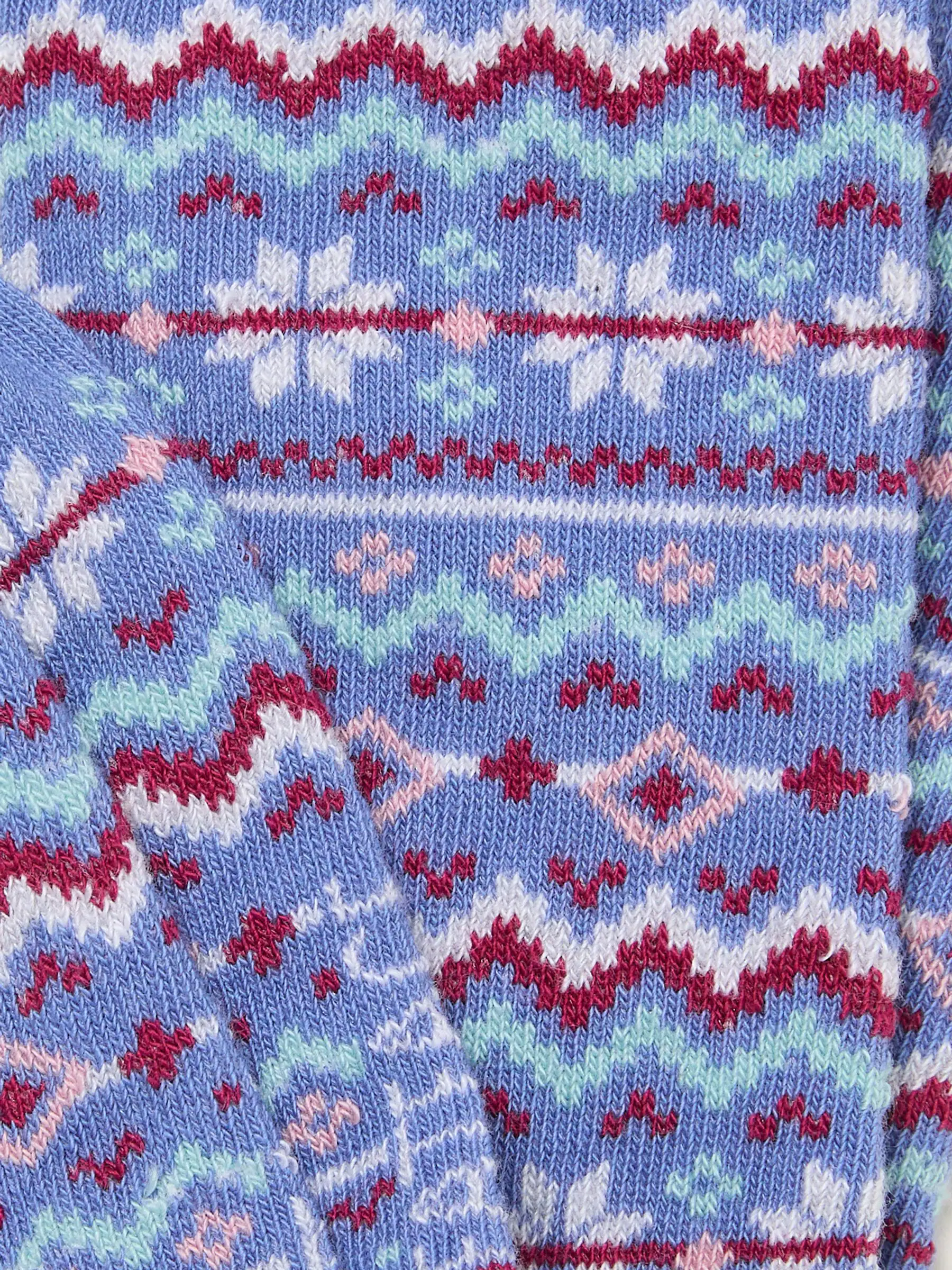 Blauw - FatFace Fairisle Socks