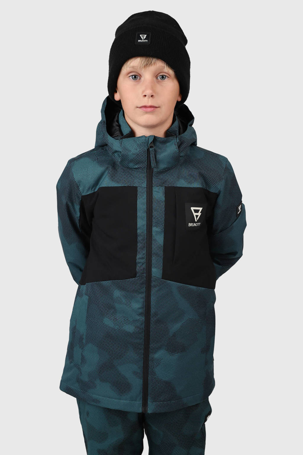 Brunotti ski-jack Aratiny-Gradient petrol/zwart