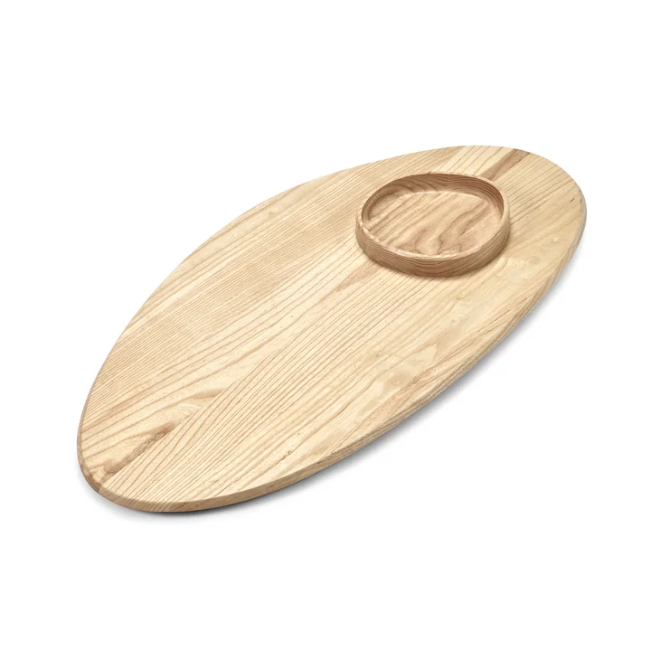 Serax - Dune Holzbrett mit Schale by Kelly Wearstler, 02, Esche natur