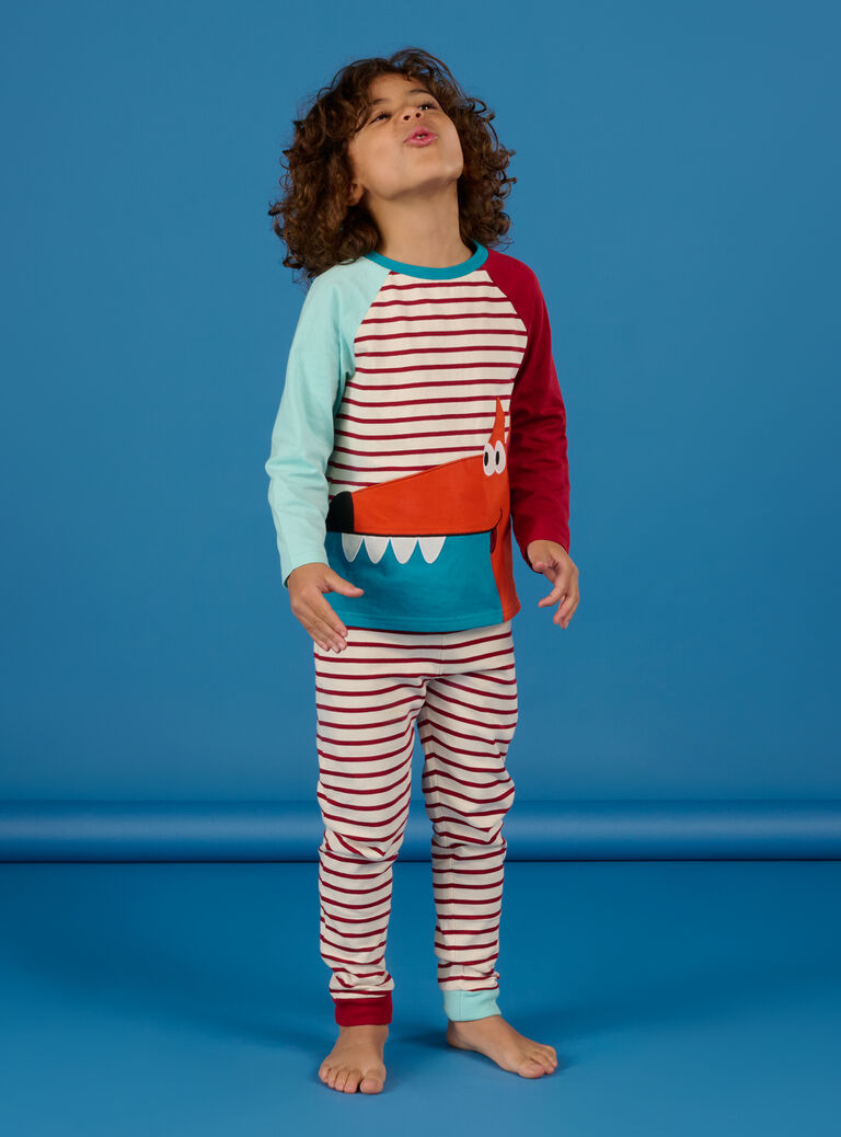 Pyjama à motifs rayures phosphorescent