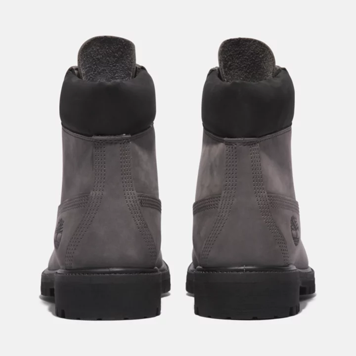 Bota Timberland Premium de 6 polegadas para homem, na cor cinza.