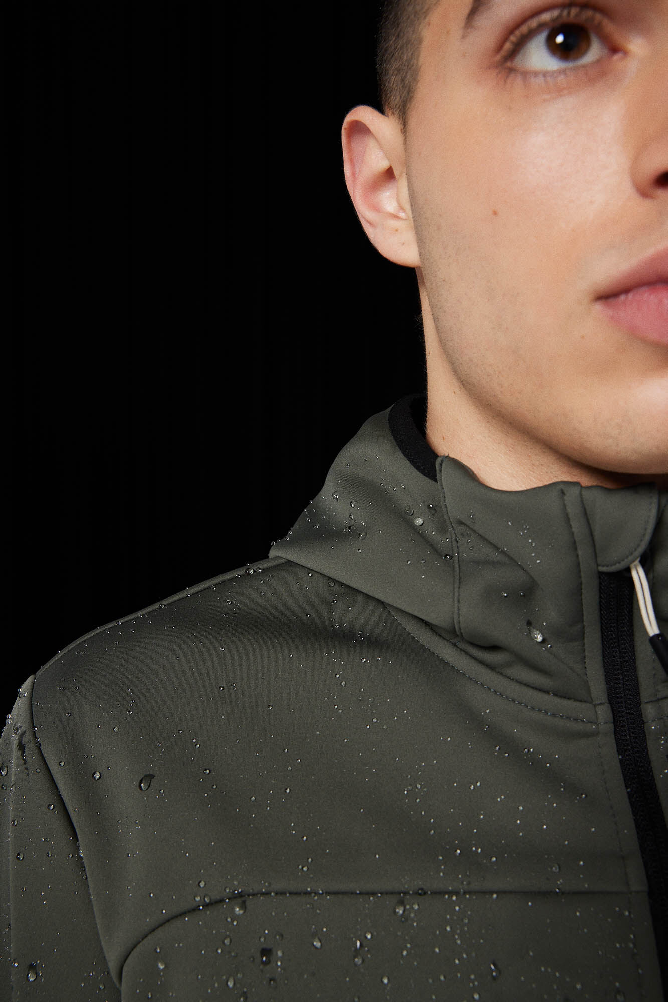 Jaqueta técnica softshell - cáqui escuro