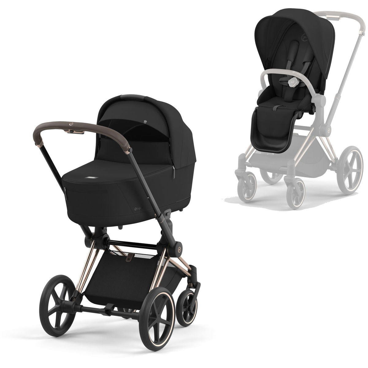 CYBEXCYBEX   Priam 4.0 Rosegold Kombikinderwagen sepia black black
