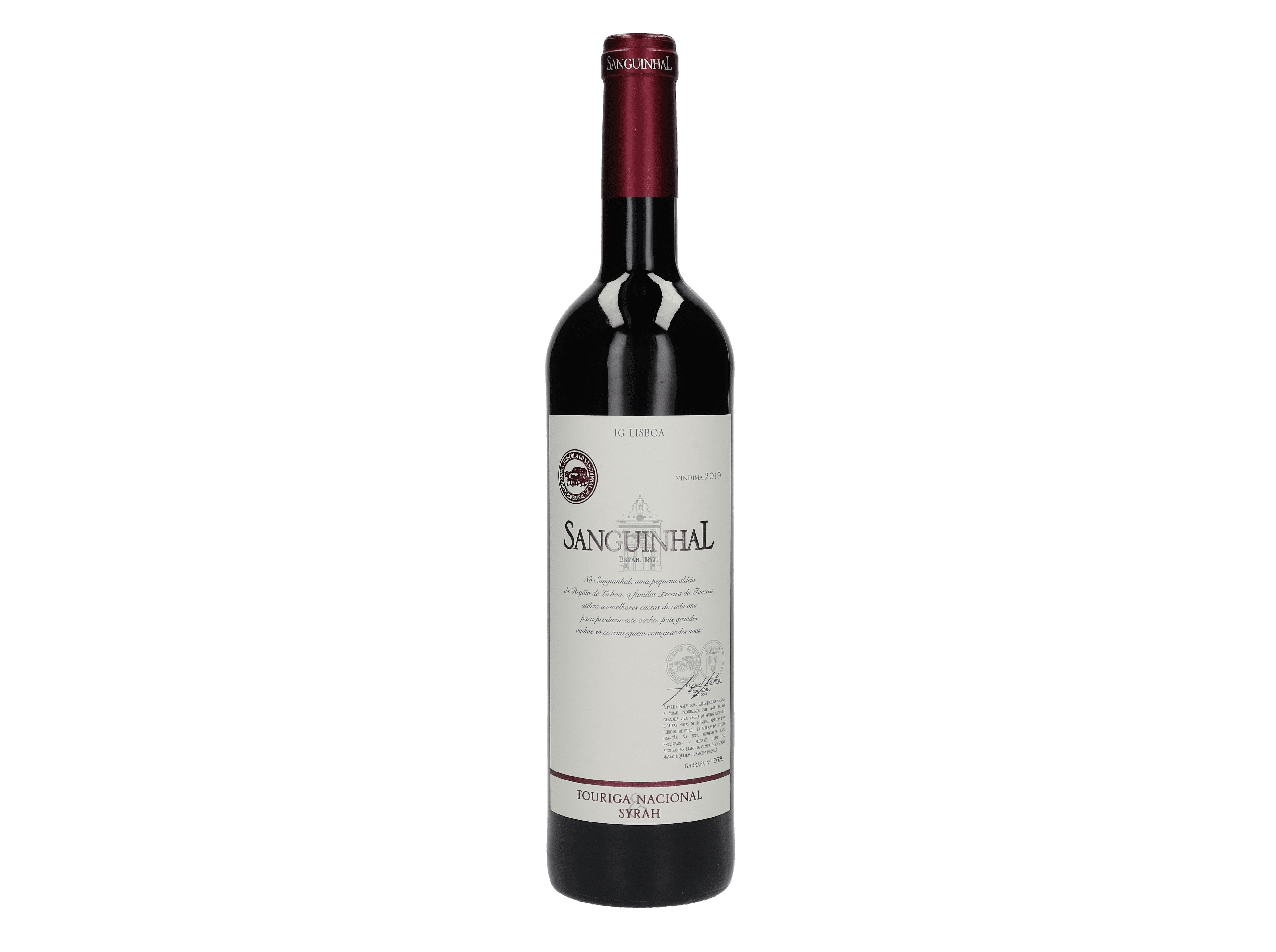 VINHO TINTO SANGUINHAL SYRAH TOURIGA NACIONAL 0.75L