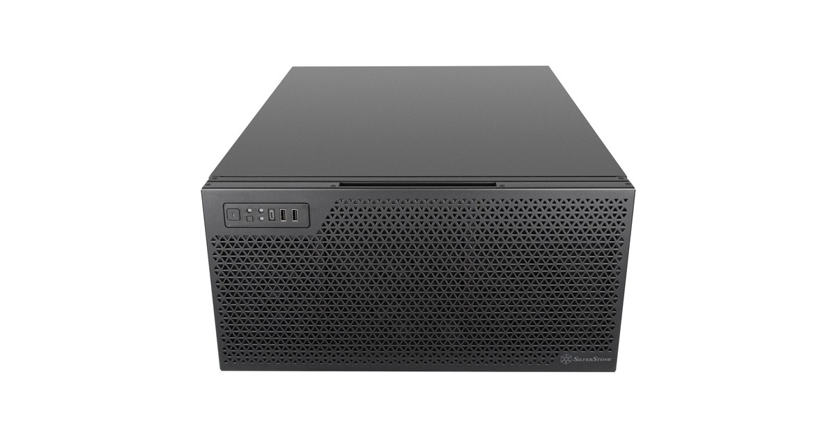 SilverStoneRM52 server behuizing  (Zwart | 2x USB-A | 1x USB-C)