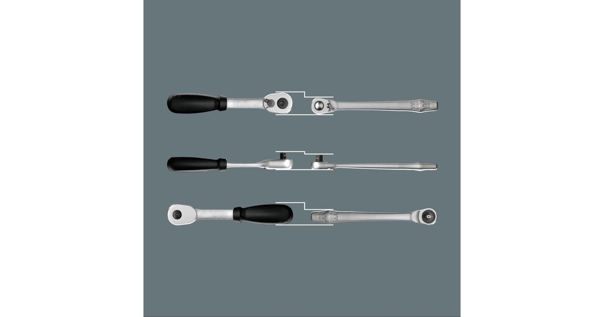 Wera8100 SC 11 Zyklop Metalen ratelset gereedschapsset  (Zwart/groen, 28-delig, volledig metalen omschakelbare ratel)