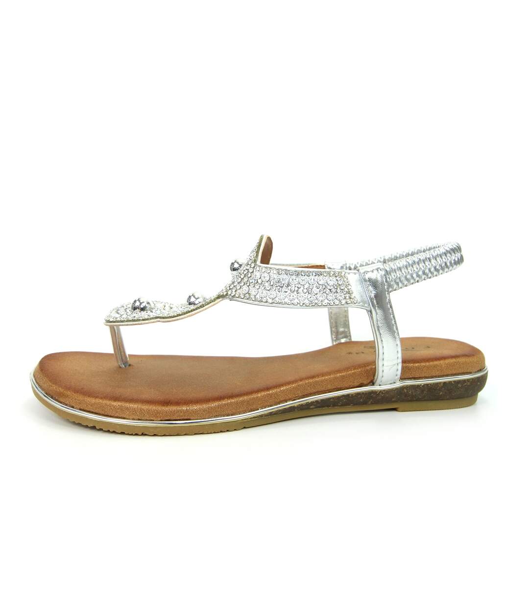 Lunar - Sandales SILVIA - Femme (Argenté) - UTGS341