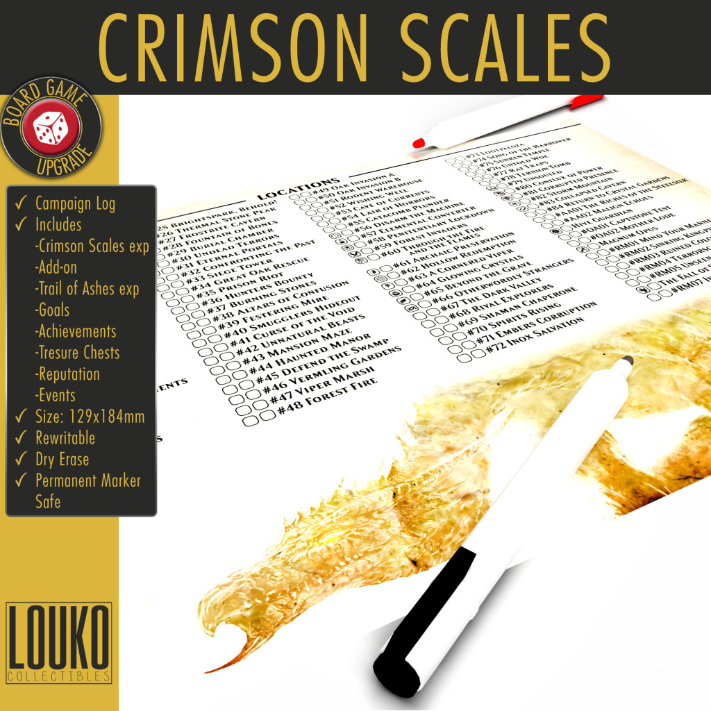 Journaux de campagne réinscriptibles pour Crimson Scales
