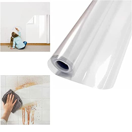 (120x200cm) Statische Wand Schutzfolie Zuschneidbarer Möbel Schutzfilm Küchen Spritzschutz - Transparent