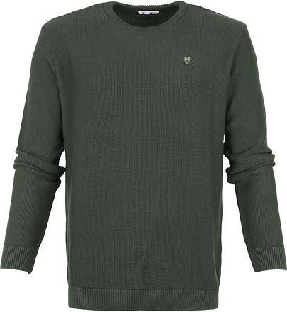 KnowledgeCotton Apparel Trui Field Donkergroen 80601-1090 kopen