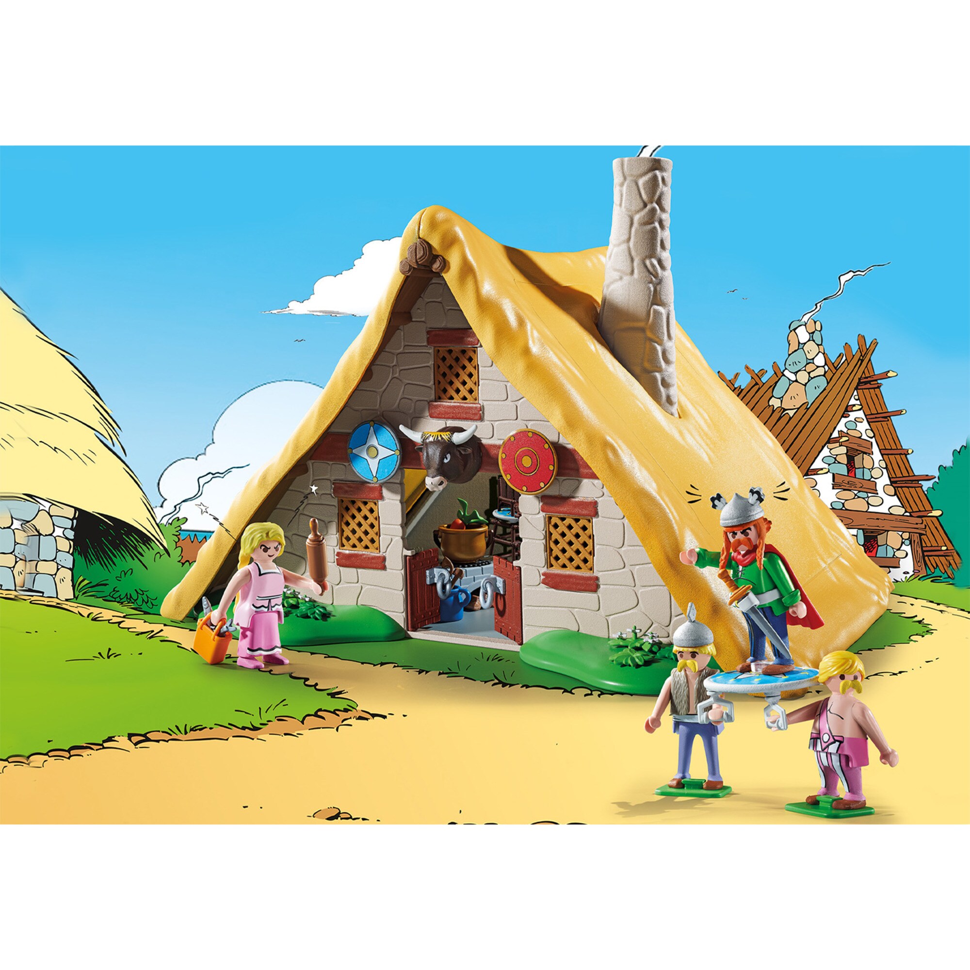 PLAYMOBIL Konstruktionsspielzeug Asterix Hütte des Majestix