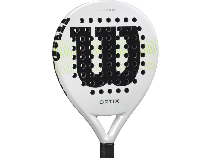 Wilson Padelracket Optix V1 Weiss Padelschläger mit Carbon Rahmen