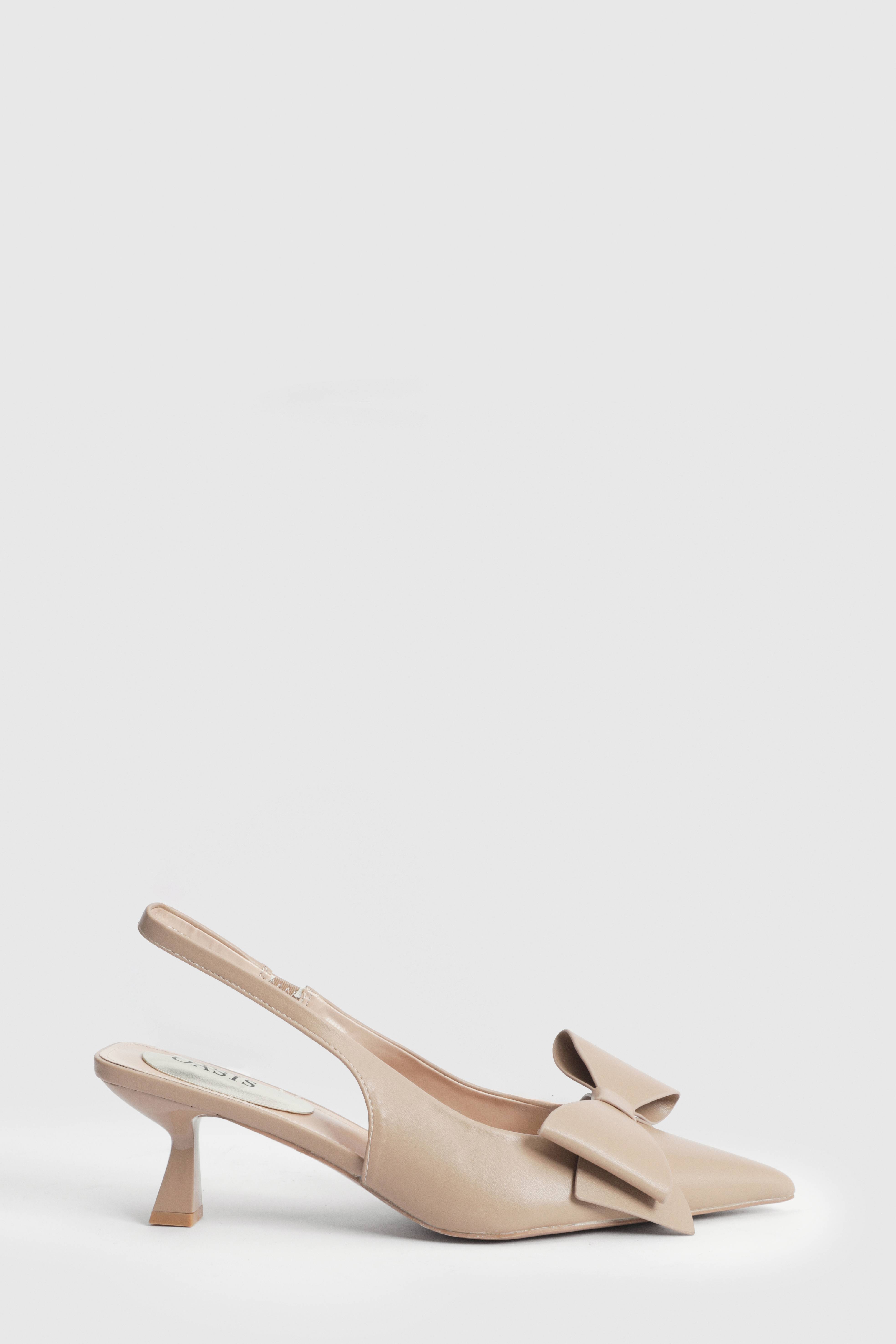 Oasis Chaussures Escarpins À Bride Arrière Dillie En Synthétiquecuir Avec Nœud Et Petit Talon