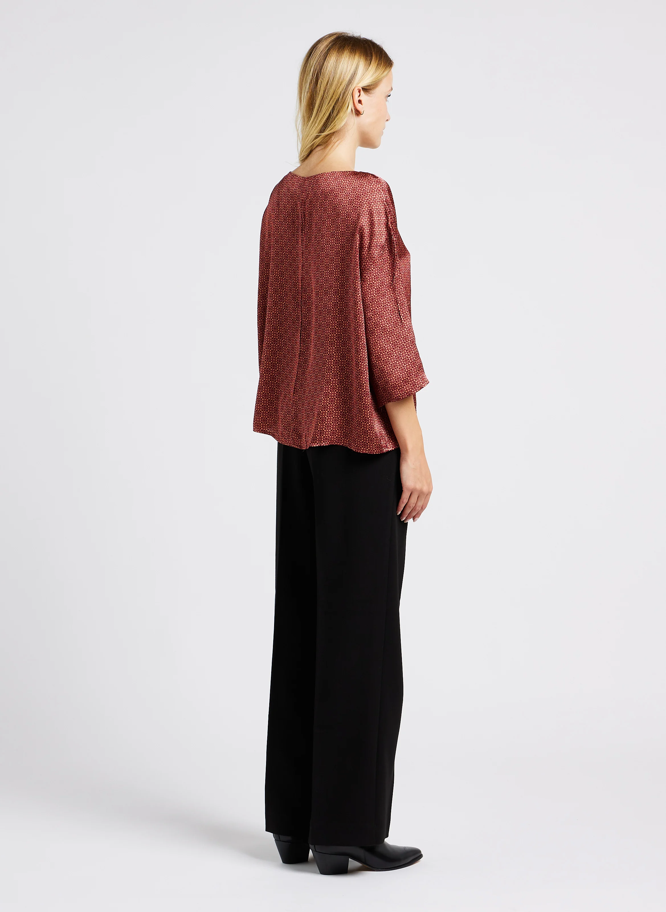 LOGAN - Pantalon droit taille haute | Noir