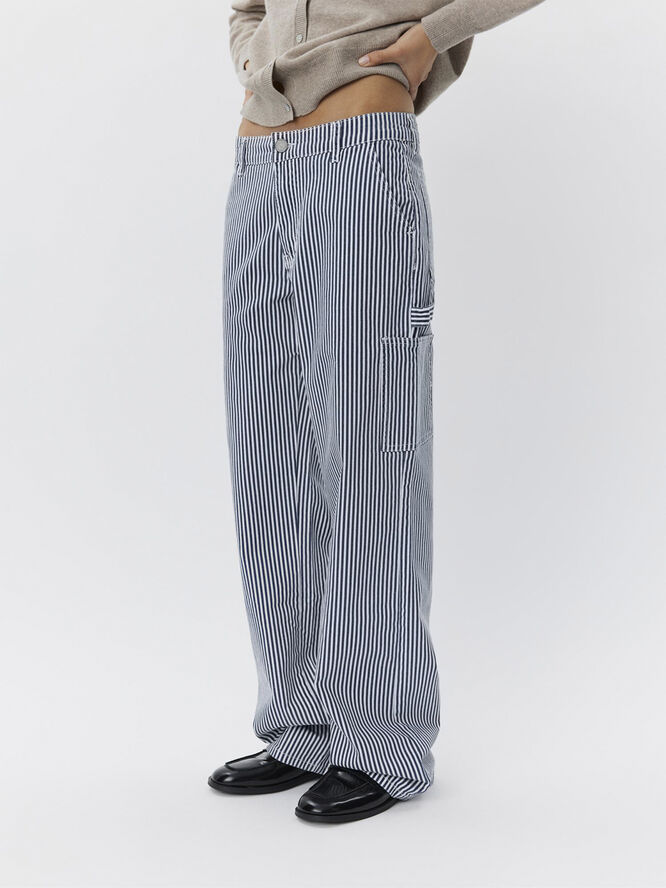 Sofie Schnoor Trousers Dark blue striped