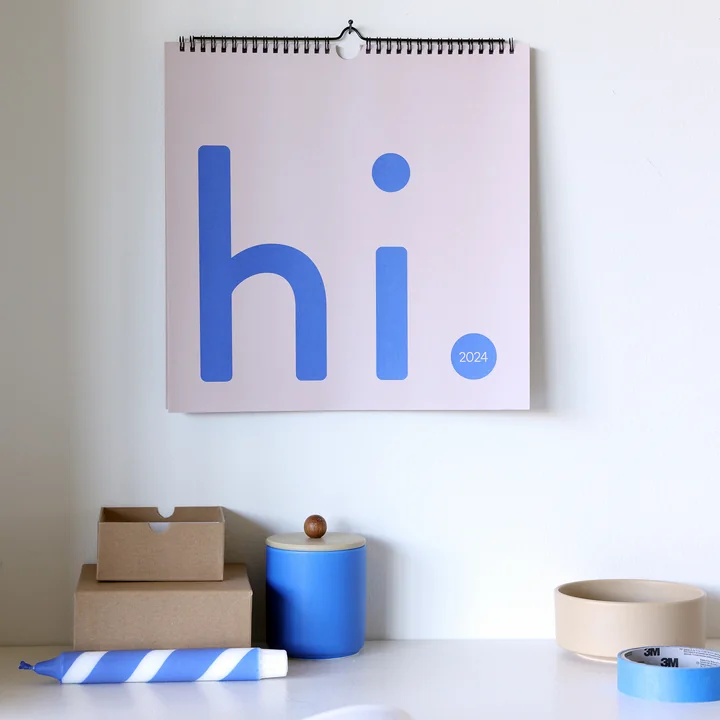 Design Letters - Wandkalender, Monatsplaner, lavendel