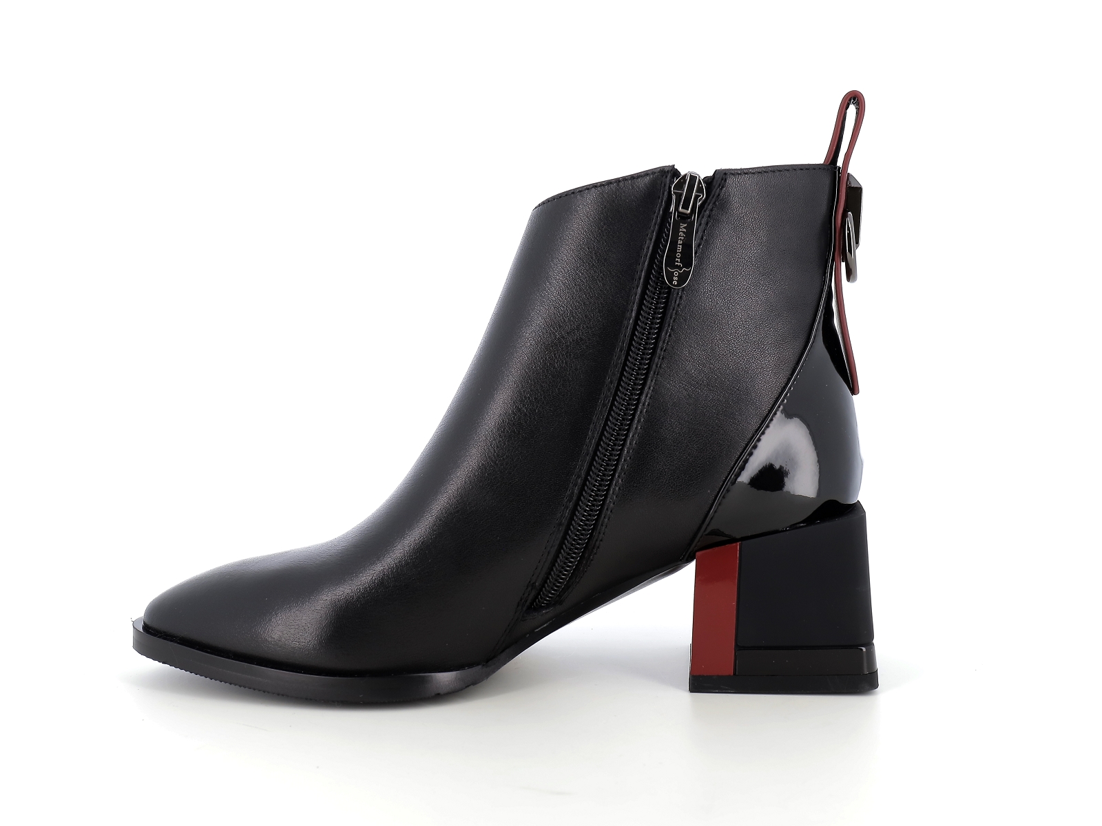 Metamorf ose-PALTROW Cuir Noir