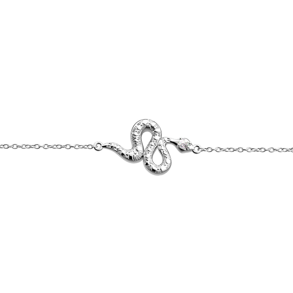 Bracelet Les Georgettes Serpent argenté