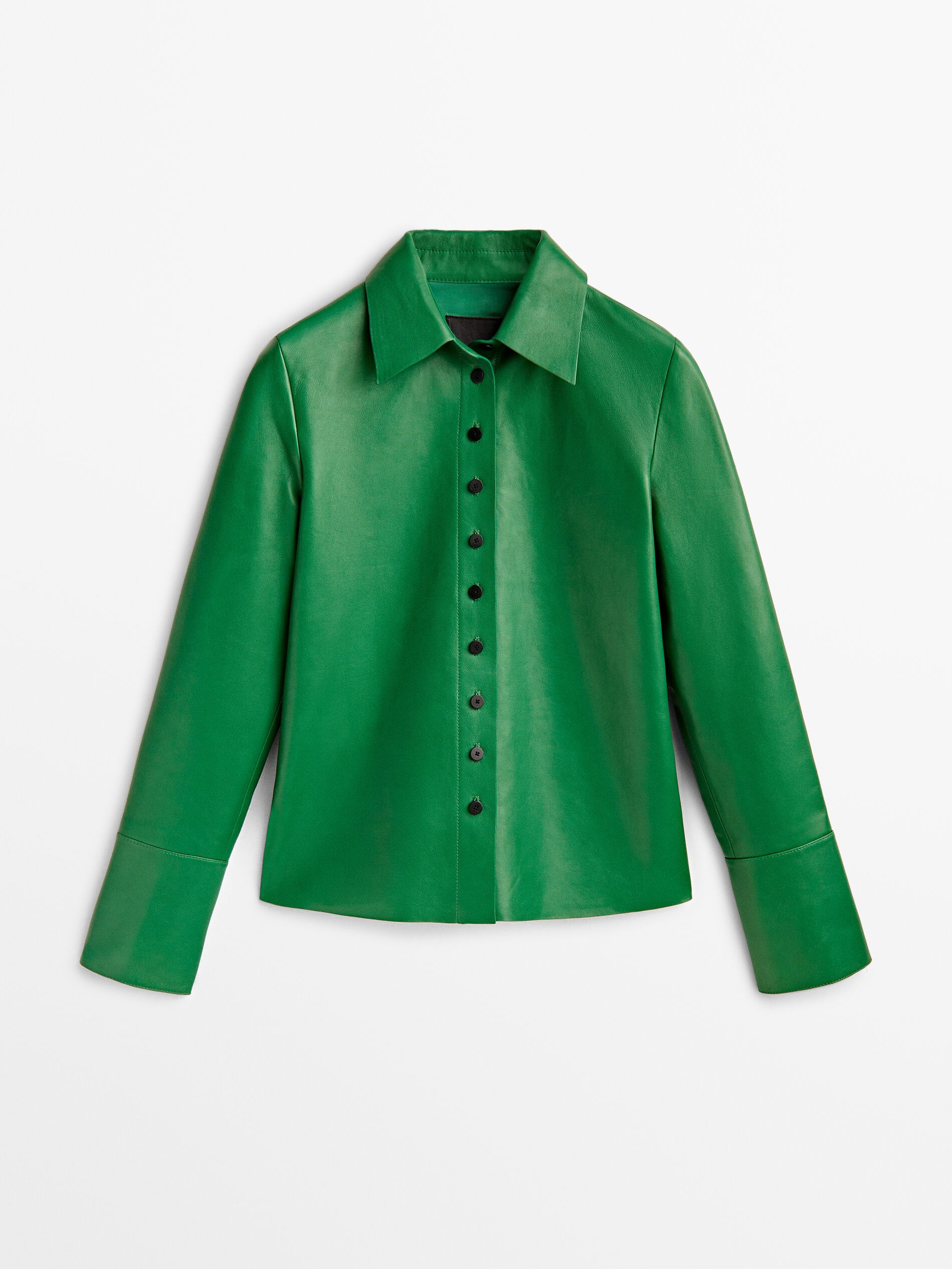 Camisa verde de napa - VERDE