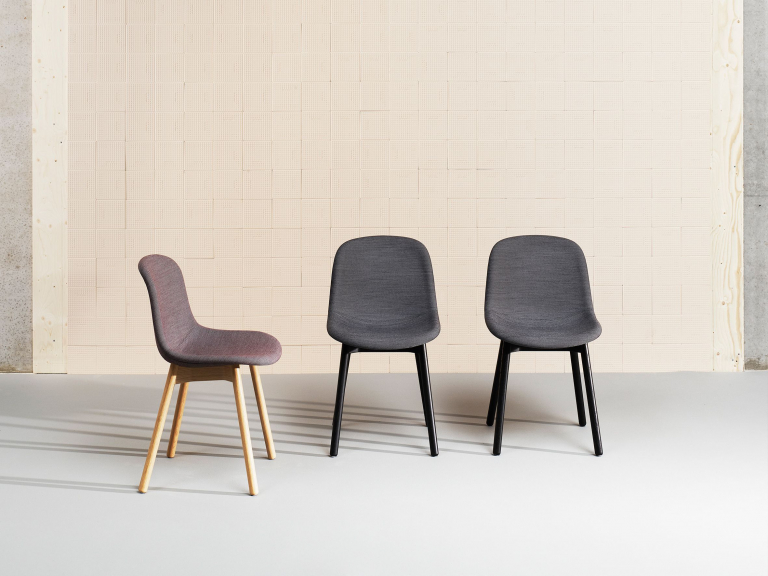 Hay Neu Chair gestoffeerde stoel steelcut 190, zwart