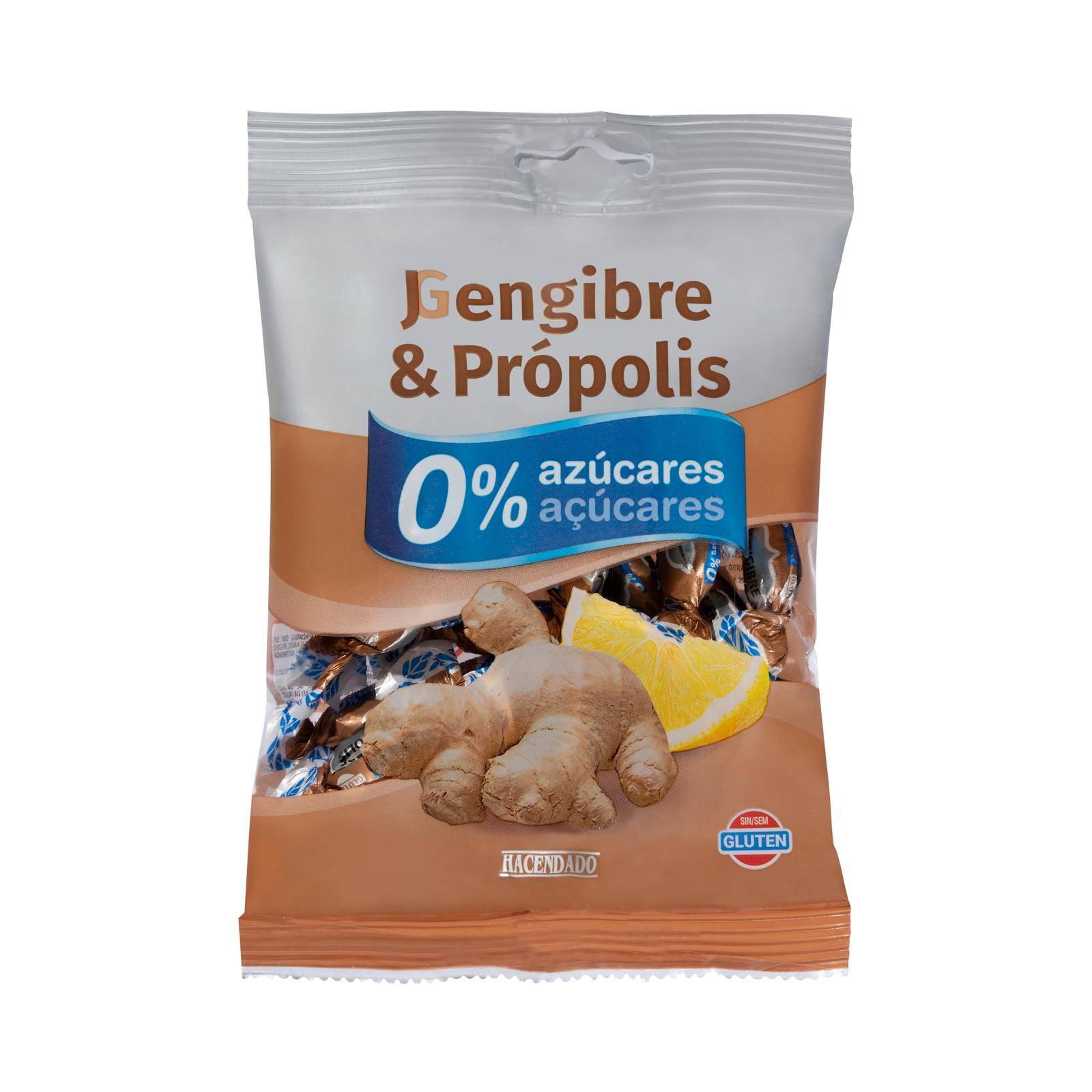 Bonbons Hacendado gingembre et propolis 0% sucre