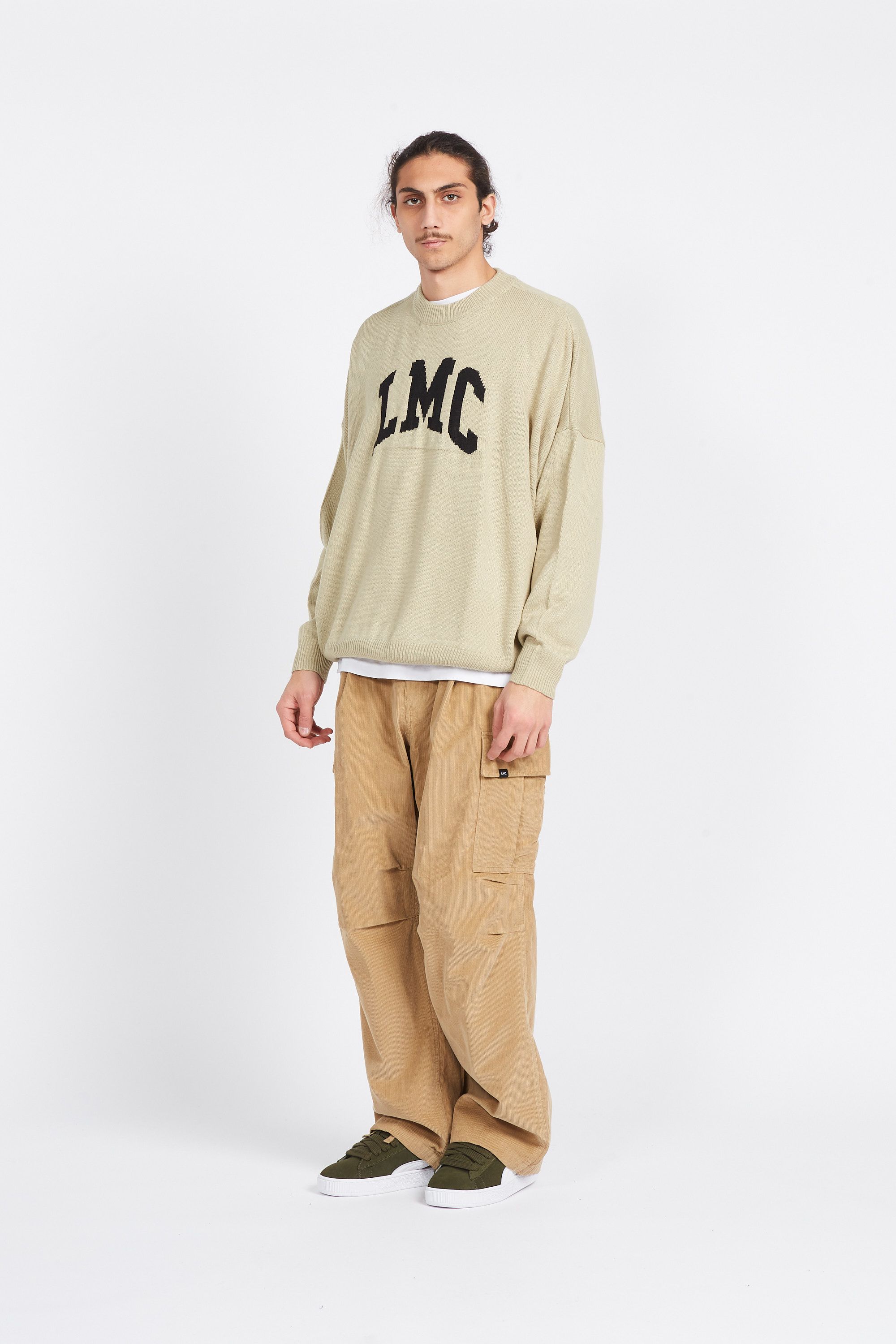 LOST MANAGEMENT CITIES Pull ARCH KNIT SWEATER Beige