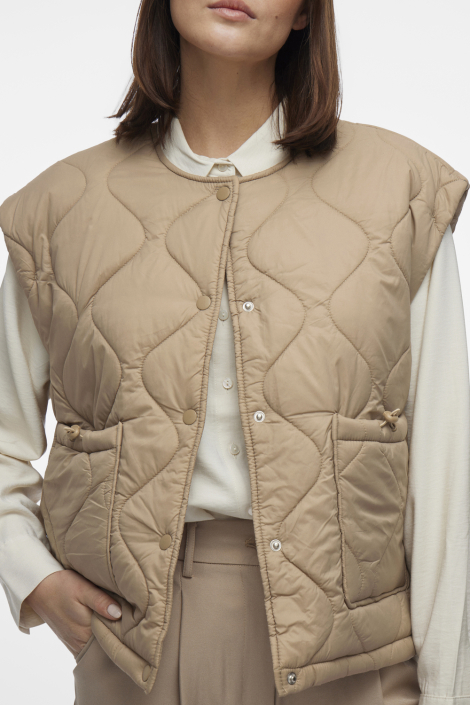 Vila camel dames gilet