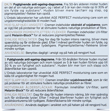 Dagcreme m. sojabønneekstrakt og melaninblokade