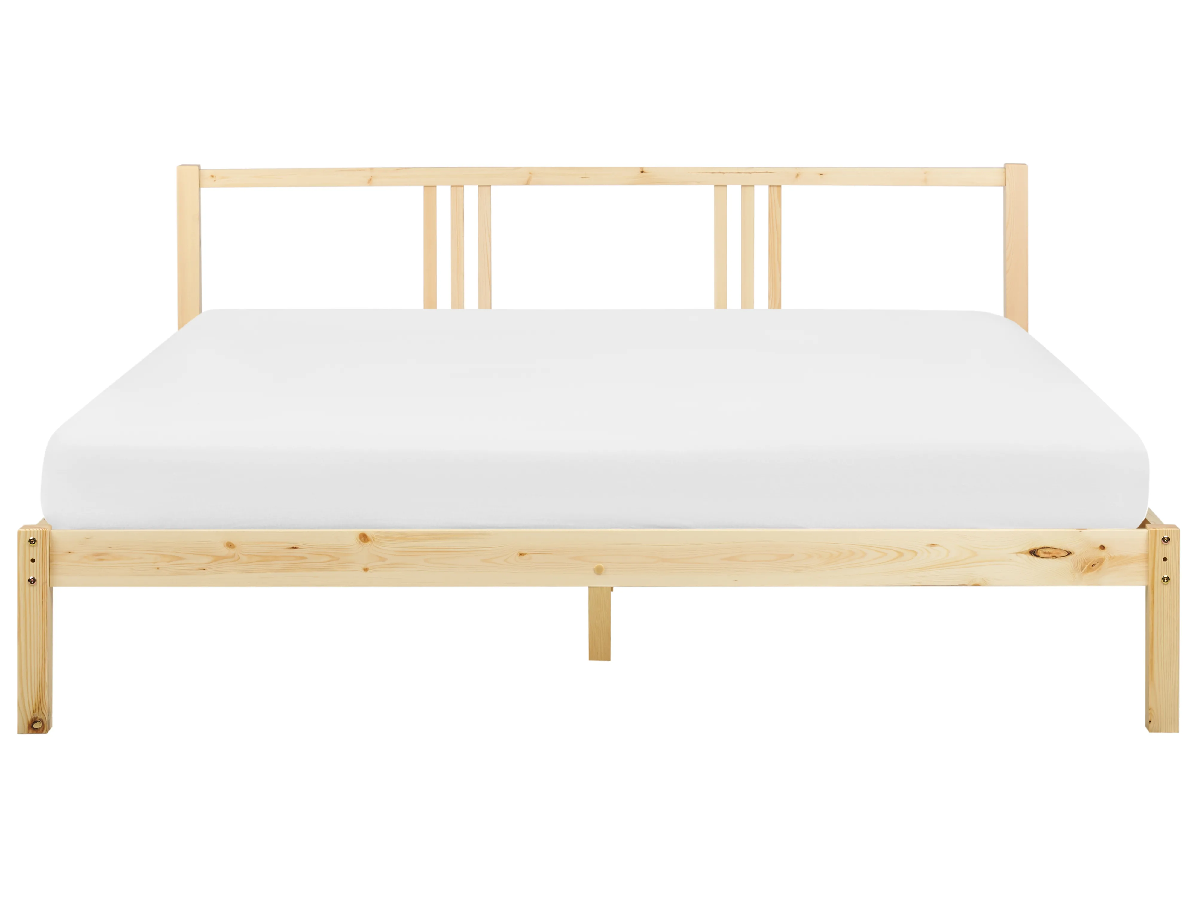 Bed Dennenhout VANNES 180 x 200 cm Lichtbruin