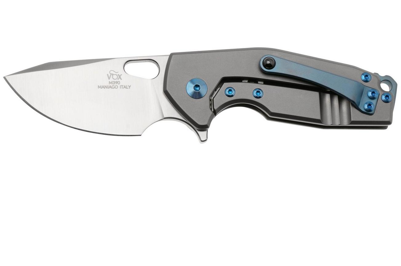 Fox Knives Suru Left Handed FX-526-SXTIBL Satin M390, Bead Blasted Titanium zakmes, Jesper Voxnaes design
