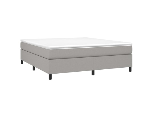 VIDAXL - Sommier 180 x 200 Sommier à ressorts de lit gris clair 180x200 cm tissu
