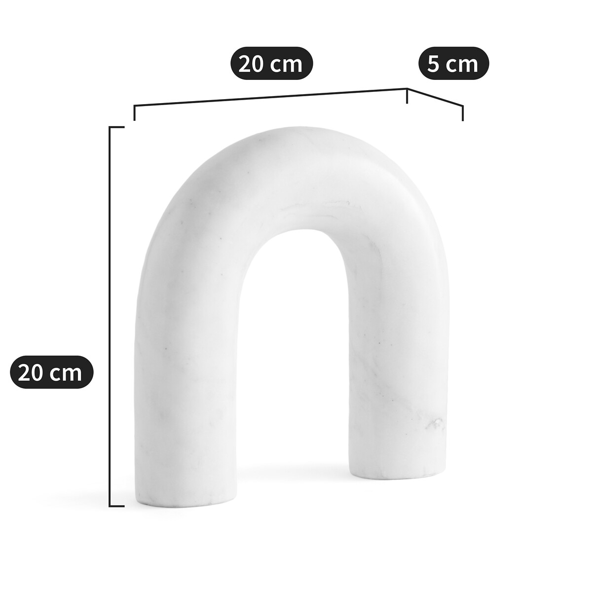 AM.PM<br>Objeto em forma de arco de mármore branco, Scafi