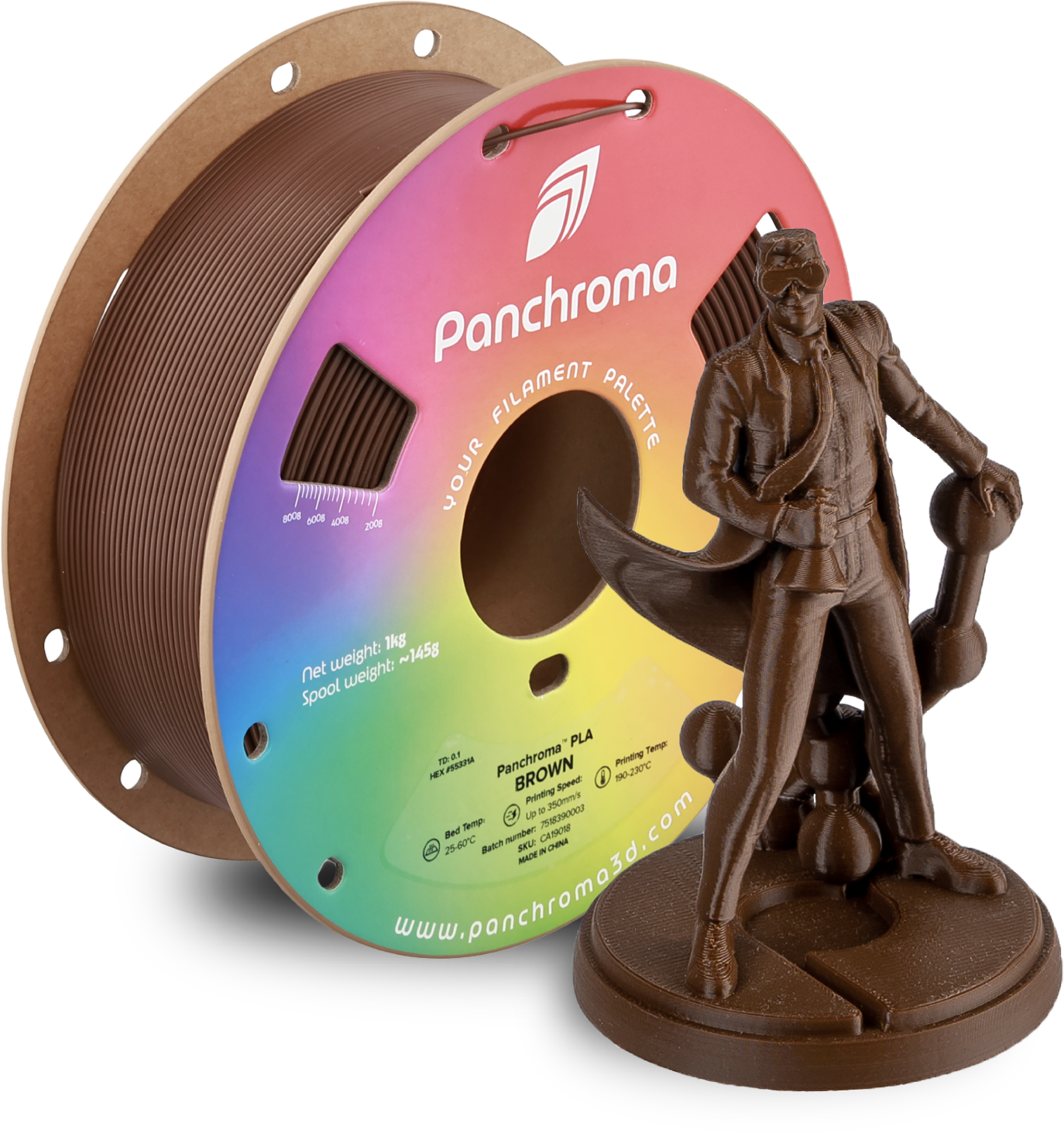 Polymaker  Panchroma™ PLA Brown, 1,75 mm / 1000 g    High-Speed Filament in Brown