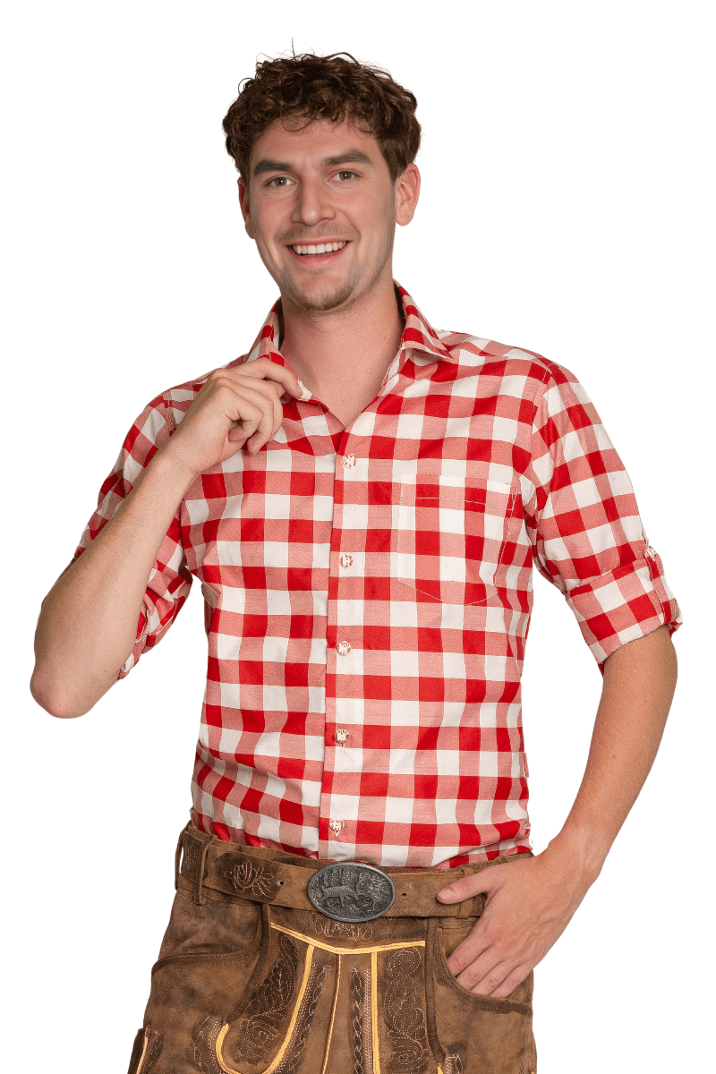 Oktoberfest Blouse Rood Wit