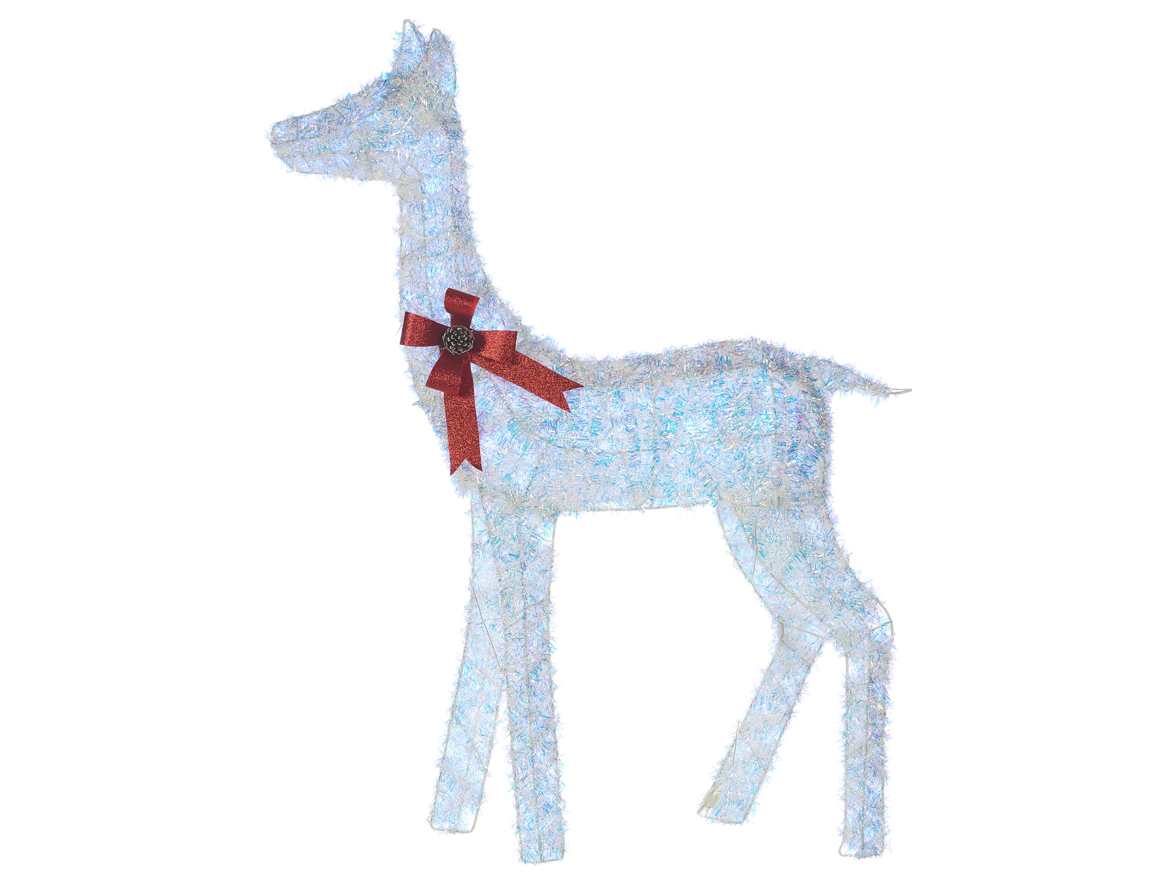 Buitendecoratie LED AURENNE Hert 110 cm Wit
