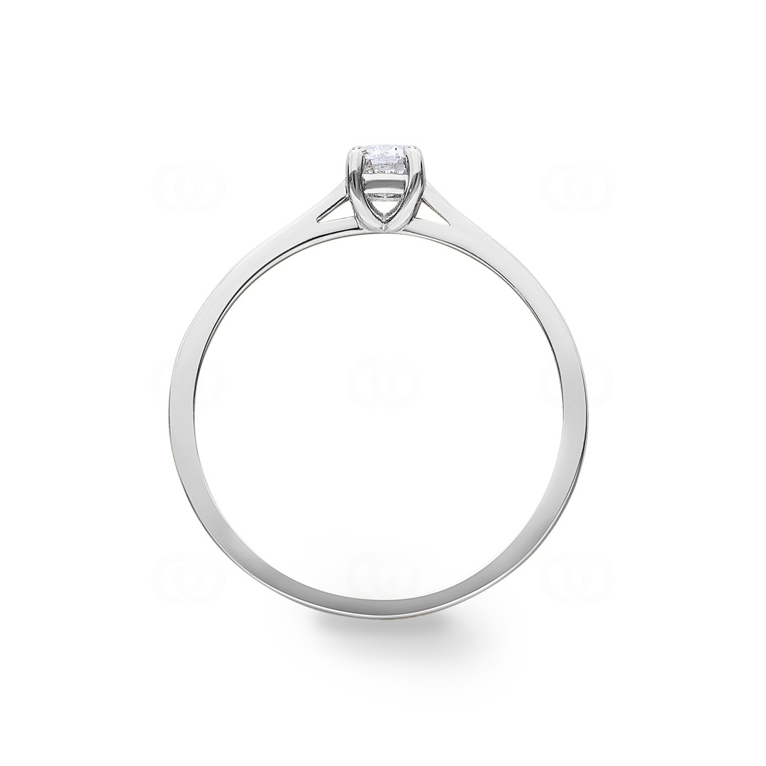 0.25 Karat Diamant Verlobungsring 750/18 K Weissgold in 4-Griff