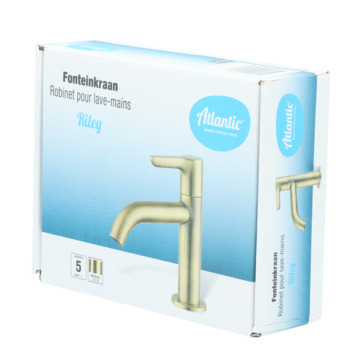 Atlantic fonteinkraan Riley met hendel Messing